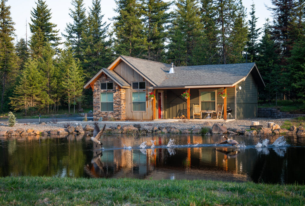 cabin by the lake