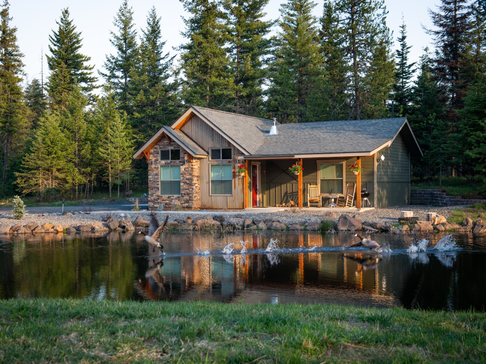 cabin by the lake