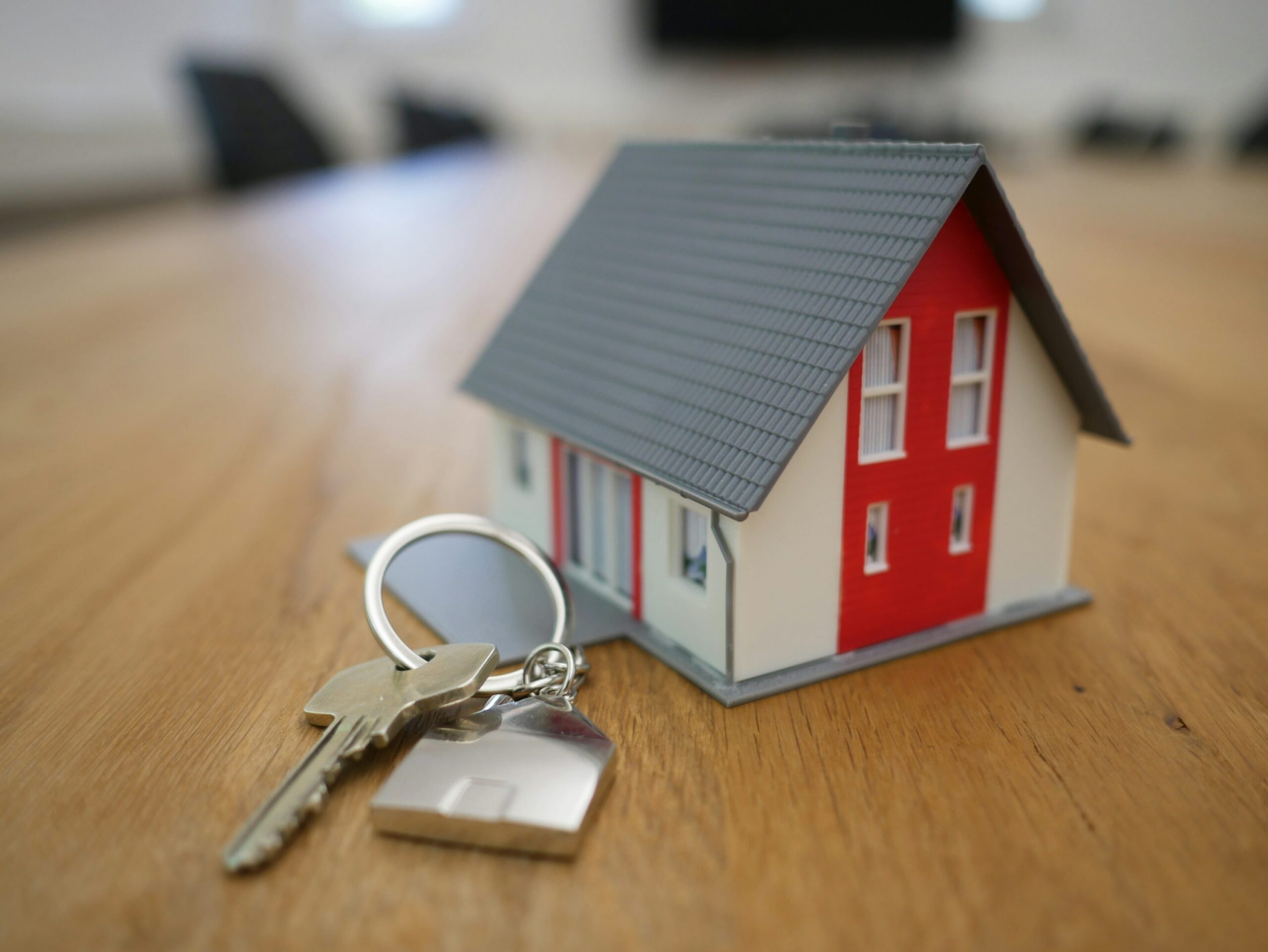image of house with keys, representing home sales